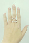 Diamond Open Circle Ring