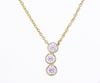 Single Row Trio Diamond Necklace Pendant