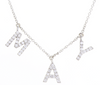 Letter Diamond Charm - Letter Diamond Necklace