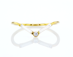 Chevron Baguette Wedding Band - Cluster  Baguette Ring