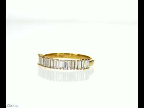 Half Eternity Baguette Diamond Gold Ring