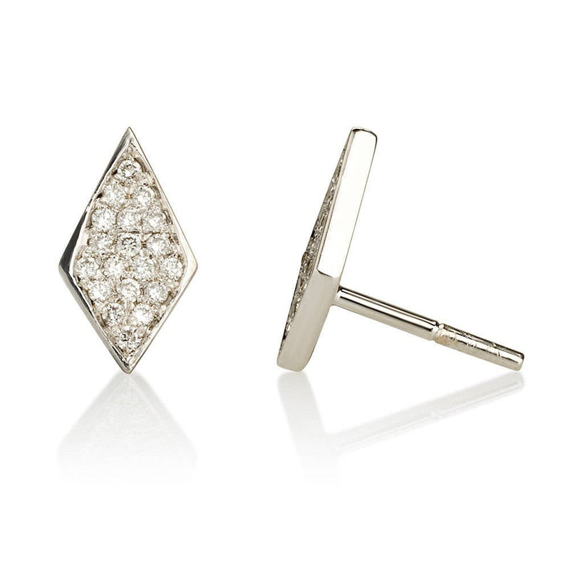 Cluster Diamond Rhombus Stud Earrings