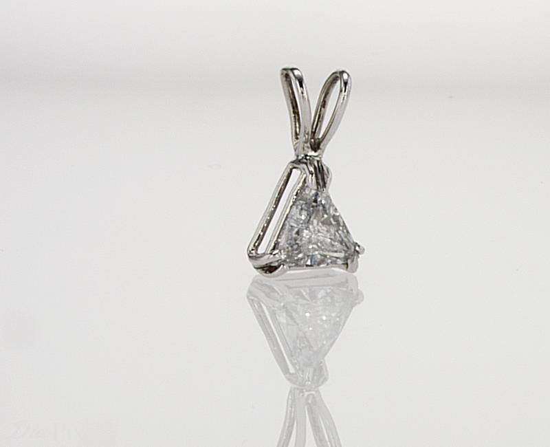 Triangle Diamond Solitaire Necklace