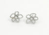 Flower White Gold Diamond Earrings