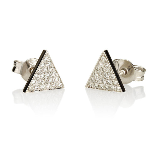 Triangle Diamond Minimalist Stud Earrings