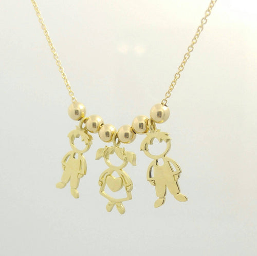 Children Charms Mother Gold Necklace