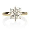 Marquise Diamond Cluster Engagement Ring