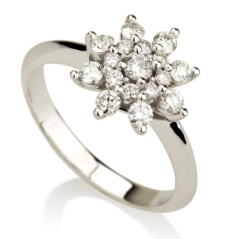  Diamond Flower Ring 