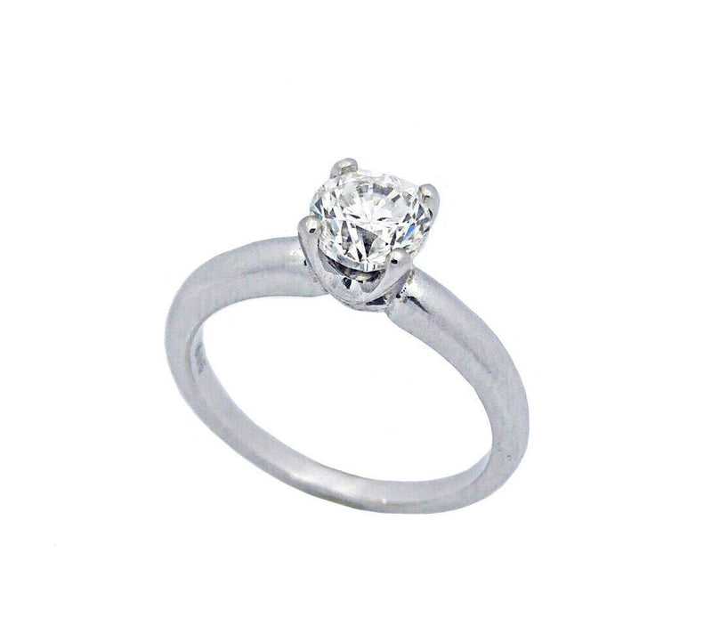 Classic Four-Claw Solitaire Diamond Engagement Ring