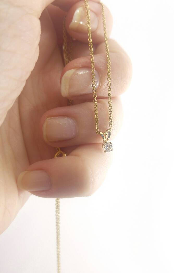 Solitaire Diamond Necklace Pendant