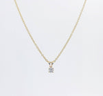 Classic 0.30 Carat Diamond Solitaire Necklace