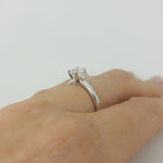 Classic Four-Claw Solitaire Diamond Engagement Ring