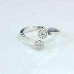Open Flower Diamond Ring