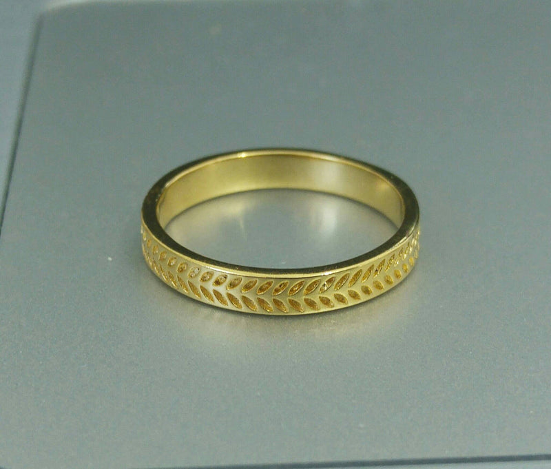 Leaf Braided Pattern Band Ring