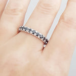 Unisex Ring - Black Eternity Diamond Ring