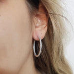 Inside Out Diamond Hoop Earrings