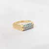 Blue Diamond Vintage Cluster Ring