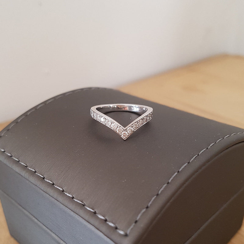 Chevron Diamond Ring