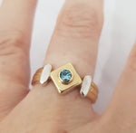 Sky Blue Diamond Vintage Ring
