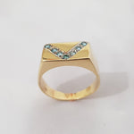 Signet Pave Gold Diamond Ring