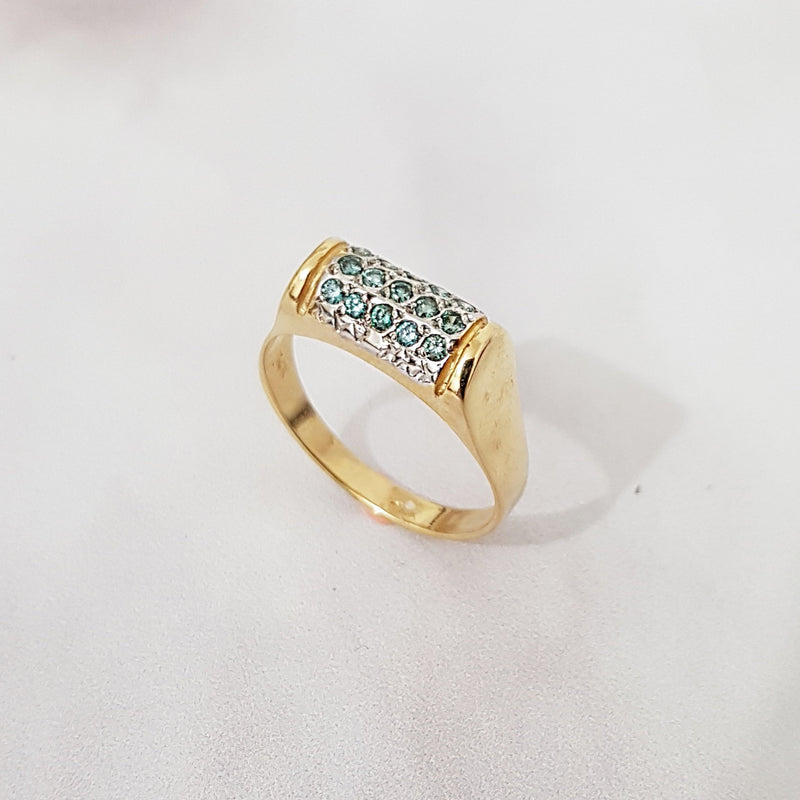 Blue Diamond Vintage Cluster Ring