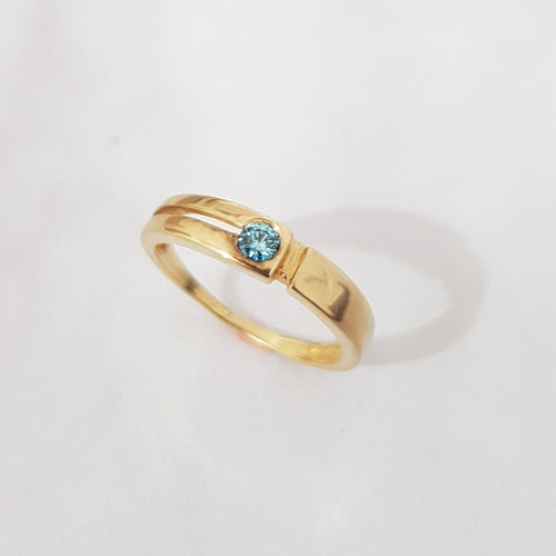 Blue Diamond Vintage Ring