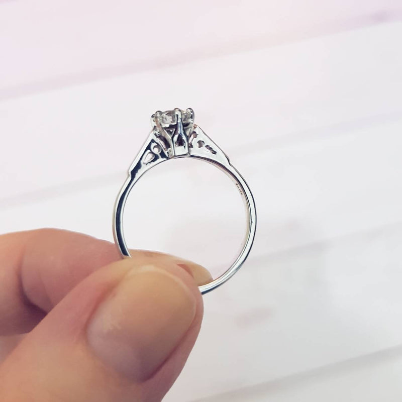 Six-Prong Solitaire Engagement Ring.