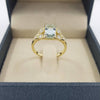 Aquamarine Emerald Cut Vintage Ring