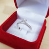 Emerald Cut Pavé Band Engagement Ring