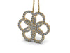Flower Diamond Pave Necklace Pendant