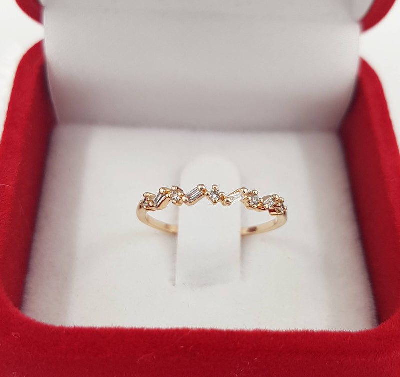 Art Deco Baguette Diamonds Wedding Ring