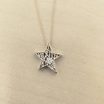 Gold Star Diamond Necklace